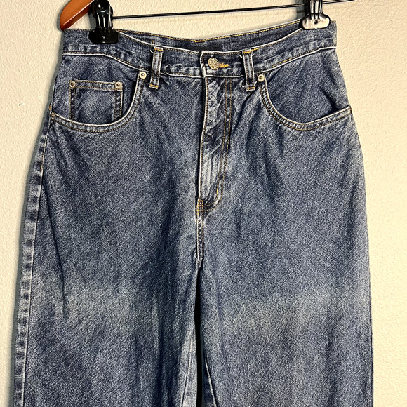 Bill‎ Blass Easy Fit Crop Women's size 6 Blue Denim Mom Jeans Casual Weekend - Picture 2 of 10